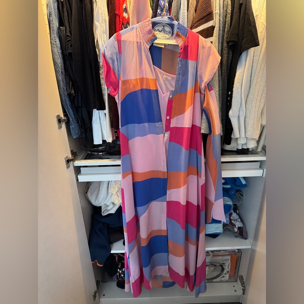 Vibrant Striped Maxi Dress